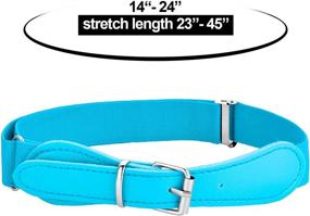 img 2 attached to 👦 Convenient and Stylish: Tatuo 4-Piece Kids Adjustable Elastic Belt with Leather Closure for Trendy Girls and Boys in Assorted Colors