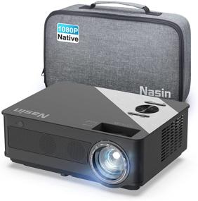 img 4 attached to Проектор Native 1080P Full HD, Nasin Na6000 - 6500 люмен для просмотра на открытом воздухе, 📽️ домашний кинотеатр, офисные презентации - совместим с TV Stick, Roku, ноутбуком, смартфоном, PS4, Xbox.