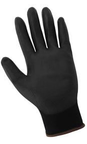 img 2 attached to 🧤 Premium Black Nylon Gloves with Polyurethane Coated Palm - Large Size (12 Pair/Pkg) by Global Glove PUG-17-L