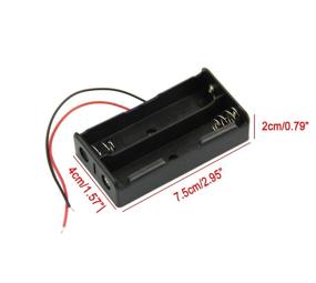 img 2 attached to 🔋 Karcy 2-Slots Wired Battery Holder Case for 2 x 18650 Batteries (5 Pack) - Spring Clip Box, 3.7V, 2 Cell