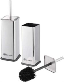 img 1 attached to 🚽 Simpli-Magic Large Stainless Steel 2 Pack Toilet Brush and Holder: Premium Quality for Effective Cleaning