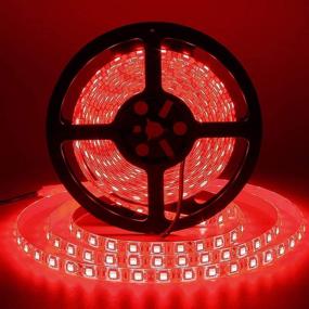 img 4 attached to 🔴 SuperNight 16.4ft Waterproof Red LED Strip Light 5050 for Bedroom, TV, Christmas, Party, Car, Boat – Brighter 300 LEDs SMD 5050 in comparison to SMD 2835