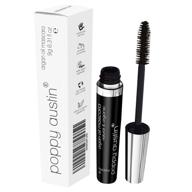 🌿 poppy austin vegan mascara - gentle, hypoallergenic, cruelty-free, organic, all-natural with argan oil - sensitive eyes friendly - black 0.31 fl oz logo