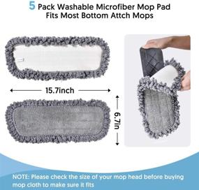 img 1 attached to TINA&TONY Microfiber Spray Mop Replacement Heads - 5 Pack of Washable Floor Cleaning Pads for Bona Floor Care System