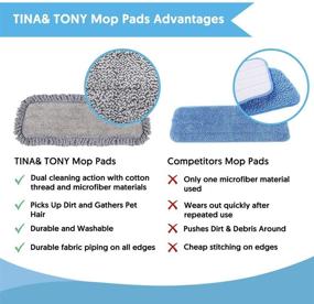 img 2 attached to TINA&TONY Microfiber Spray Mop Replacement Heads - 5 Pack of Washable Floor Cleaning Pads for Bona Floor Care System