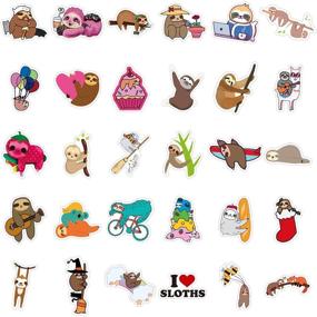 img 1 attached to 🦥 Sloth Stickers Pack: 100pcs Water Bottle Decals for Girls, Teens, Women - Waterproof Vinyl Sloth Gifts for Hydroflask, Laptop, Bike Helmet, Phone - Travel-friendly Sloth Sticker Collection for MacBook, Ipad & More!