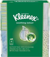 🧻 kleenex lotion facial tissue (pack of 4) - assorted designs & colors, 75 count logo