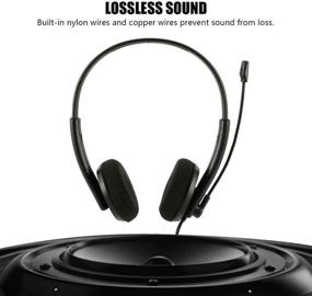 img 1 attached to USB, 3.5 & USB-C Quality Sound Headset: Noise Cancelling Mic, Mute Button LED | Lightweight Headphones with Mic for Laptop, PC, MAC, Zoom, Skype, Video Conference Calls