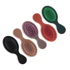 img 4 attached to RHOS Mini Travel Hair Brush - Pocket Detangler Brush for Wet and Dry Hair - Travel Size Paddle Brush for Detangling (Single Brush - Mocha), Suitable for Women, Men, and Kids