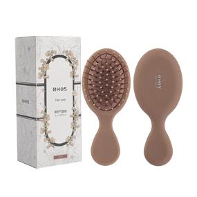 img 3 attached to RHOS Mini Travel Hair Brush - Pocket Detangler Brush for Wet and Dry Hair - Travel Size Paddle Brush for Detangling (Single Brush - Mocha), Suitable for Women, Men, and Kids