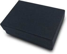 img 3 attached to 🎁 The Display Guys 100-Pack Matte Black Cardboard Jewelry Boxes with Cotton: Size #32 (3 1/4" x 2 1/4" x 1") - Ideal for Elegant Jewelry Presentation