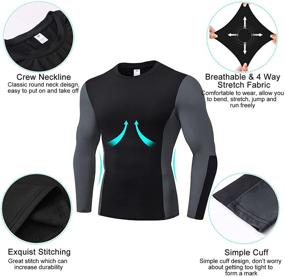 img 1 attached to Compression Protection Cooling Workout Undershirts Men's Clothing for Active