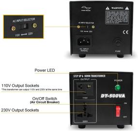 img 1 attached to 🔌 LVYUAN Voltage Converter Transformer 500W - Step Up/Down 110-120V to 220-240V and 220-240V to 110-120V with US Outlet, Universal Outlet, Circuit Breaker