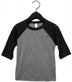 img 4 attached to Discount Boys' Clothing and Tops, Tees & Shirts - Bella Canvas 3/4 Sleeve Baseball