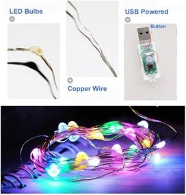 img 1 attached to YONISO Multicolor Christmas String Lights 300 LEDs - Curtain Style, Remote Control, USB Powered, 8 Twinkle Modes - Perfect for Xmas Tree, Bedroom, Party, Wedding, Indoor Decorations