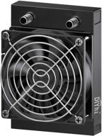 💧 diyhz water cooling computer radiator: efficient 8-pipe aluminum heat exchanger for cpu pc laser water cool system – black, dc12v with fan logo