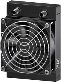 img 4 attached to 💧 DIYhz Water Cooling Computer Radiator: Efficient 8-Pipe Aluminum Heat Exchanger for CPU PC Laser Water Cool System – Black, DC12V with Fan