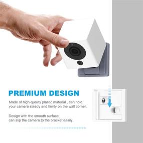 img 2 attached to 📷 LANMU Угловое крепление для камеры Wyze Cam V2 - Внутреннее монтажное крепление под прямым углом, расширенная область обзора для домашней безопасности (камера не включена)