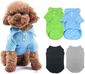 img 4 attached to 👕 TOLOG 4 Pack Dog T-Shirt: Comfy & Breathable Summer Clothing for Dogs & Cats