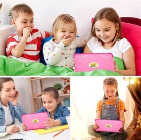img 4 attached to 🧒 Discover the Ultimate Kids Tablet: 7-inch Toddler Tablet with Android 10, IPS HD Display, Educational Software, WiFi, Bluetooth, Dual Camera, TJD(Blue)