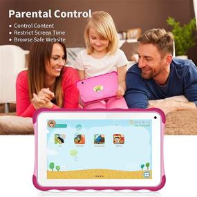 img 3 attached to 🧒 Discover the Ultimate Kids Tablet: 7-inch Toddler Tablet with Android 10, IPS HD Display, Educational Software, WiFi, Bluetooth, Dual Camera, TJD(Blue)