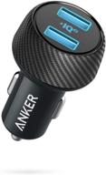 🚗 anker 30w dual usb car charger, powerdrive speed 2, compatible with quick charge devices, poweriq 2.0 for galaxy s8/edge/note, iphone xs/max/xr/x/8, ipad pro/air 2/mini, and more logo