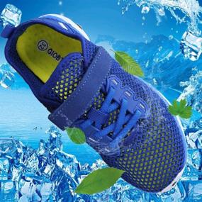 img 1 attached to 👟 GLOBTOUCH Athletic Water Shoes: Quick-Dry Aqua Socks for Boys and Girls - Ideal for Beach, Pool, Surfing, and Walks (Toddler/Little Kid/Big Kid)