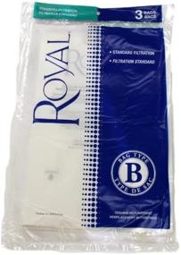 img 1 attached to 🌟 High-Quality Royal Metal Upright Type B Vacuum Bags 3 Pack with Standard Filtration - Ultimate Cleaning Solution