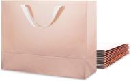 🎁 rose gold large gift bags with handles: perfect for all occasions - rosegld 12 pack (13x5x10 inches) logo