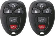 keyless2go 5 button car key replacement - self-programming, 2 pack (15913415, ouc60270, ouc60221) logo