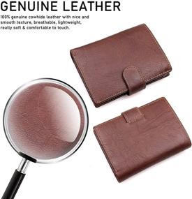 img 1 attached to 📱 Premium Trifold Billfold: Genuine Leather Wallet with Enhanced Blocking Technology