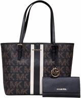 👜 stylishly chic: michael kors carryall graphic saffiano women's handbags & wallets logo