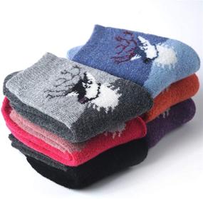 img 3 attached to 🧦 Теплые и уютные зимние детские носки Volupte с животными, идеально подходящие для одежды девочек