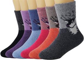 img 4 attached to 🧦 Теплые и уютные зимние детские носки Volupte с животными, идеально подходящие для одежды девочек