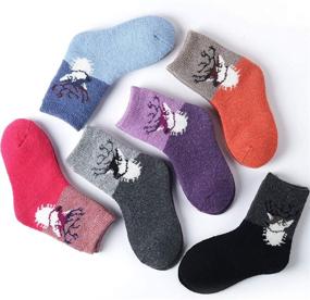img 2 attached to 🧦 Теплые и уютные зимние детские носки Volupte с животными, идеально подходящие для одежды девочек