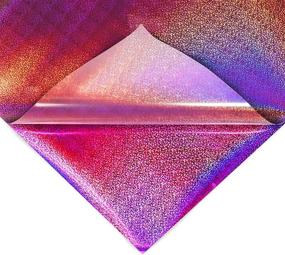 img 3 attached to V2 HTV Holographic Chrome Flake Heat 🌈 Transfer Vinyl Film (Pink, 10 inches x 3 feet)