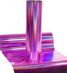 img 4 attached to V2 HTV Holographic Chrome Flake Heat 🌈 Transfer Vinyl Film (Pink, 10 inches x 3 feet)