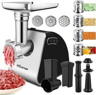 🔪 nictemaw multifunctional electric meat grinder and slicer combo - 9-in-1 with sausage stuffer, salad maker, shredder, 4 stainless steel blades, 2000w логотип