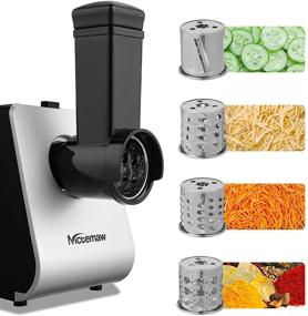 img 1 attached to 🔪 Nictemaw Multifunctional Electric Meat Grinder and Slicer Combo - 9-IN-1 with Sausage Stuffer, Salad Maker, Shredder, 4 Stainless Steel Blades, 2000W