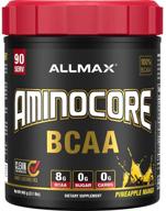 🍍 allmax nutrition aminocore bcaa порошок: 8,18 г аминокислот для восстановления после тренировки, без глютена - ананас манго (945 г) логотип