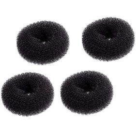 img 4 attached to 🏻 Optimized 4-Pack Mini Chignon Hair Doughnut Shaper for Kids, Girls, Short and Thin Hair - Extra Small Hair Bun Maker (2.4 Inch, Black)