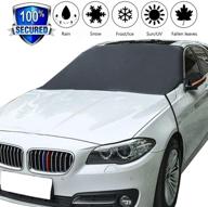 🚗 seametal car sun shade - windshield cover for ice, snow, and frost protection, with side mirror covers and hooks - fits cars, trucks, vans, suvs, and mpvs - 96x57 inches logo