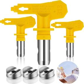img 4 attached to 🔧 3-Piece Reversible Airless Sprayer Tip Kit - Sprayer Guns and Machine Parts for Homes, Buildings, Decks, or Fences (313)