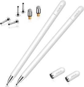 img 4 attached to ⌨️ MEKO Magnetic Disc Stylus for iPad Pencil Compatible with Touch Screen Devices - Smartphones, Computers, Tablets (2-Packs Stylus Pen with Accessories)