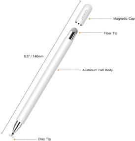img 2 attached to ⌨️ MEKO Magnetic Disc Stylus for iPad Pencil Compatible with Touch Screen Devices - Smartphones, Computers, Tablets (2-Packs Stylus Pen with Accessories)