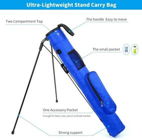 img 2 attached to 🏌️ Longchao Lightweight Golf Stand Bag with Handle - Travel Case for Easy Carry, Pitch & Putt Sunday Bag with Stand for Golf Clubs