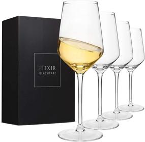 img 4 attached to 🍷 Premium Crystal Wine Glasses – Set of 4 Hand Blown Red & White Wine Glasses – Long Stemmed - Ideal for Wedding, Anniversary, Christmas - 13 oz Capacity, Clear