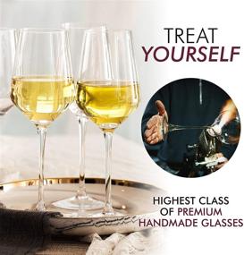 img 3 attached to 🍷 Premium Crystal Wine Glasses – Set of 4 Hand Blown Red & White Wine Glasses – Long Stemmed - Ideal for Wedding, Anniversary, Christmas - 13 oz Capacity, Clear