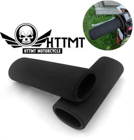 img 4 attached to HTTMT ET006- Motorcycle Foam Anti Vibration Comfort Handlebar Grip Cover | Harley BMW Compatible