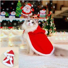 img 4 attached to 🎅 Рождественское наряд-костюм Кота и Собаки – Санта-Клаус на лошадке для Собак и Кошек, Забавная одежда питомца в виде ковбоя верхом на лошади, Праздничный Наряд для Рождества питомца